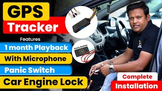 Car GPS Tracker With Microphone  Panic Switch Car Ignition  Full Installation  Bharat Jain [upl. by Urian]