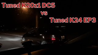 DC5 K20z1 vs EP3 K2420 [upl. by Alleacim]