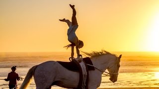 Equestrian Vaulting on the Beach HD [upl. by Seditsira970]