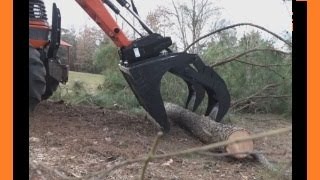 Fitting A Skidsteer Grapple To Tractor [upl. by Enelez952]