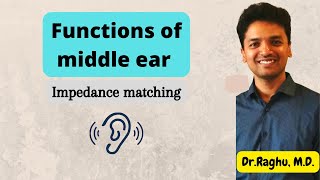 Functions of Middle ear  Impedance matching  Attenuation reflex  physiology mbbsexams [upl. by Sucramat]