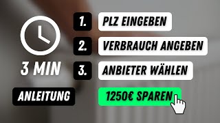 Gasanbieter wechseln in 3 Minuten ✅ Gasanbieter Wechsel Anleitung [upl. by Pacifica]