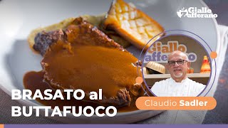 BRASATO al BUTTAFUOCO la ricetta dello Chef stellato Claudio Sadler 😋🥩🍷 [upl. by Nahsed]