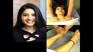 Krishna Mukherjee hot feet and body massage through UrbanClap services [upl. by Devland]