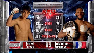 KSW Free Fight Salahdine Parnasse vs Daniel Torres  KSW 65 [upl. by Cohette]