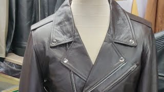 Mens motorcycle jacket Review sheepskin leather biker jacket  Winter fashion essential style [upl. by Alekahs]