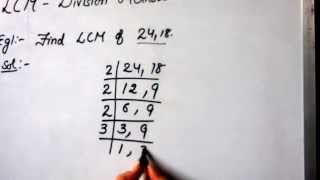 Find LCM by Division Method example 1 [upl. by Apoor]