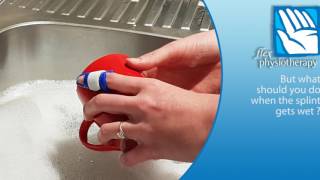 How to wash a splint  Mallet Finger Injury [upl. by Araminta]