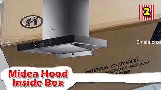 Midea Kitchen Hood MCH90M80AT Inside Box Suction Power 2000 m3Hr  Home Appliances [upl. by Gregoor]