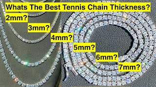 What’s The Best Thickness For Tennis Chain Necklace Harlembling Reviews Tennis Link  Men Or Women [upl. by Rech]