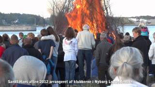 2012 Sankt Hans bål i Nyborg lystbådehavn [upl. by Agna734]