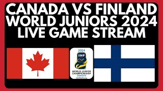 🔴 CANADA vs FINLAND World Juniors 2024 LIVE  IIHF World Juniors Tournament Hockey Game Stream [upl. by Zebadiah75]