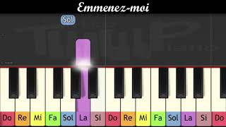 Apprendre la chanson quotEmmenez moiquot de Charles Aznavour au piano très facile pour enfantdébutant [upl. by Blackmore]