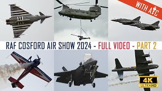 Cosford Air Show 2024 Full Video  RAF Typhoon Chinook F35 Airbus A330 [upl. by Tavi]