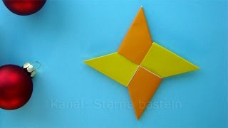 Weihnachtssterne basteln  Leichten Origami Stern für Weihnachten falten [upl. by Leafar]