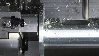 Haas ST10 YAxis CNC Lathe Demo [upl. by Odranar512]