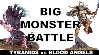 CRUSHER STAMPEDE vs STORMRAVEN ASSAULT  Warhammer 40k Battle Report Tyranids vs Blood Angels [upl. by Aihsilat]