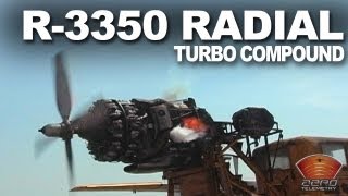 Wright R3350 18 Cylinder Radial Engine Turbo Compound [upl. by Earlie]