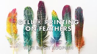 Gelli Arts® Printing on Feathers [upl. by Irma]