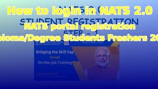 How to login Nats 20  Nats portal registration Diploma students freshers or old  2024 [upl. by Kamal]