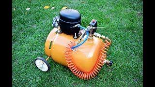 DO NOT THROW AWAY YOUR OLD REFRIGERATOR COMPRESSOR  How to make Homemade air Silent Compressor [upl. by Eniar]