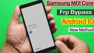 Samsung M01 Core Frp BypassGoogle Account Bypass New Solution ANDROID 10 [upl. by Niawd]