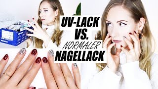 Normalen Nagellack mit UVLack kombinieren  Nails »Lalalunia« [upl. by Anirba684]