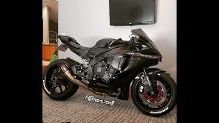 2018 Yamaha r1 with Austin racing exhaust sound clip [upl. by Nitsud]