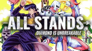 ALL STANDS IN DIAMOND IS UNBREAKABLE [upl. by Kinata735]