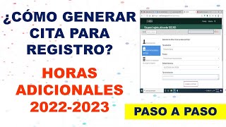 CITA PARA REGISTRO PROMOCIÓN DE HORAS ADICIONALES USICAMM 20222023 [upl. by Treboh]