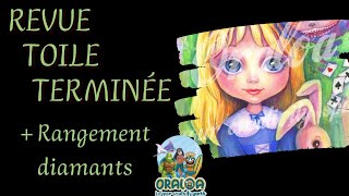 Revue toile terminée  rangement des diamantsDP blabla❣️diamondpainting review aliceinwonderland [upl. by Aiuqram835]