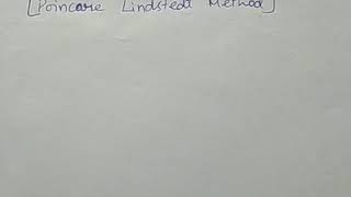 Poincare Lindstedt method video 2 [upl. by Prima845]