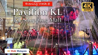 4K HDR Evening Walk at PAVILION KUALA LUMPUR  Kuala Lumpur Shopping Mall  Christmas 2023 [upl. by Jorgan752]