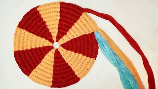 Doormat making at home Super beautiful doormat idea Paydan banane ka tarika Home creativity [upl. by Diandra481]