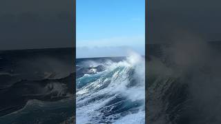 Mega container ship crossing🛳️🌊☠️ explore reels offshore [upl. by Jedd]