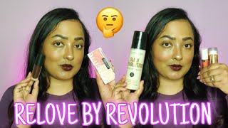 Trying out Revolution Relove products  Blush glow primer setting spray highlighter etc [upl. by Stormy]