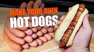 Making Hot Dogs from Scratch  How to Make Natural Casing Hot Dogs at Home [upl. by Keg333]