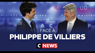 Face à Philippe de Villiers  24 mai 2024 CNews [upl. by Airuam]