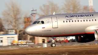 Plane spotting Ufa Russia april 2013 Официальный споттинг в аэропорту Уфа [upl. by Ahsias683]