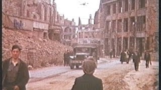 World War Two Archive Footage of the Bombing of Germany and Frankurt 194445 [upl. by Annovy738]