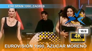 AZÚCAR MORENO 1990 BANDIDO ESC SPAIN 1990 CON FALLO INICIAL EUROVISIÓN remasterizado a 169 4K [upl. by Anner219]