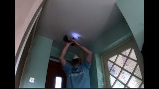 How to make a hole in the ceiling safely then fit a loft hatch or access panel Part 1 [upl. by Aihsilef188]