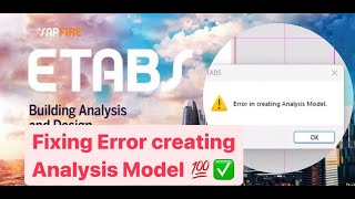 Fixing Error in creating Analysis Model StepbyStep [upl. by Leilah]