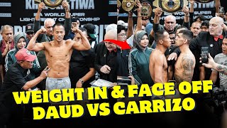 PECAH🔥Weight in amp Face Off Daud Yordan vs Hernan Carrizo Mpro Internasional Ongen Hingga Forland [upl. by Astrix958]