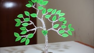 HOW TO MAKE A FAMILY TREE FOR KIDS  Aluminum foil craft ideas  Simple Frugal Life [upl. by Artenal]