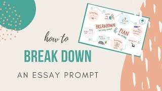 How to breakdown and plan an essay prompt [upl. by Kalinda892]