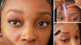 DETAILED TUTORIAL ON HOW to SHAPE YOUR EYEBROWS   BEGINNER EYEBROW TUTORIAL RAZOR [upl. by Joana566]