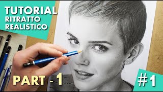 TUTORIAL  Come fare un ritratto realistico a matita  Parte 13  Realistic pencil portrait drawing [upl. by Keyes]