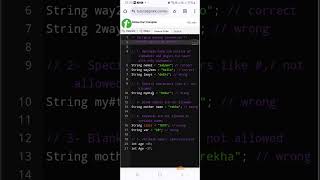 004 Dart Programming  Flutter Codes  Variables Naming Conventions Part1 [upl. by Emee]