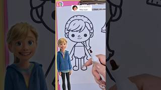 Riley Tocaboca Coloring Page paperdiy insideout2 shorts [upl. by Aseuqram]